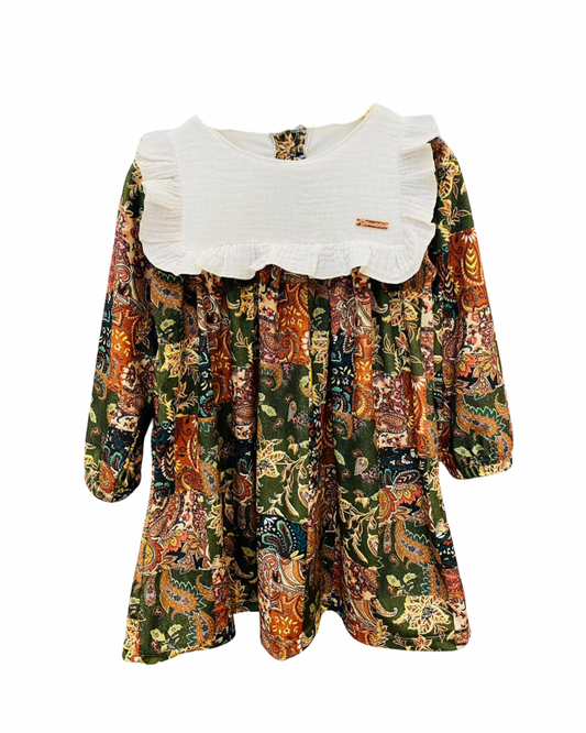 Vestido en pana y terciopelo - Don Gato Kids