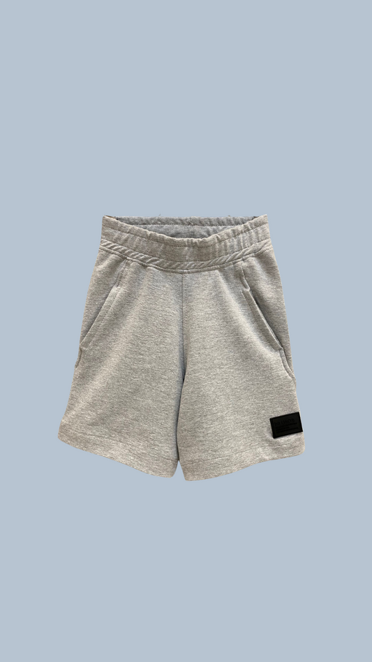 Bermuda de Felpa Gris - Tela Algodón con Espandex | DonGato Kids