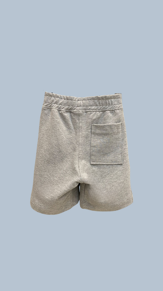 Bermuda de Felpa Gris - Tela Algodón con Espandex | DonGato Kids