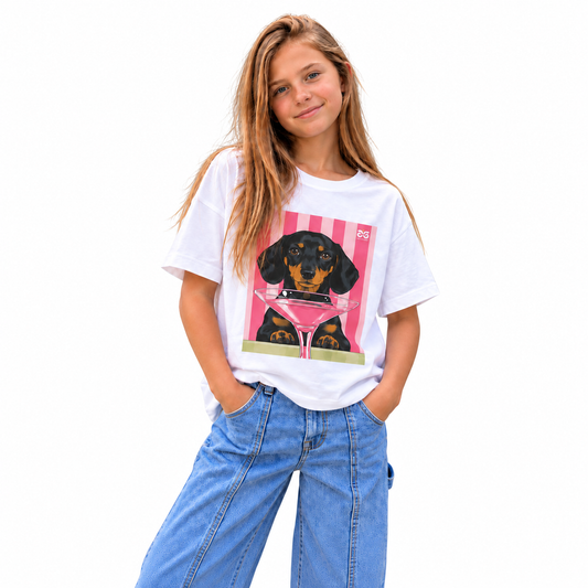 Remera Perro Fashionista Rose