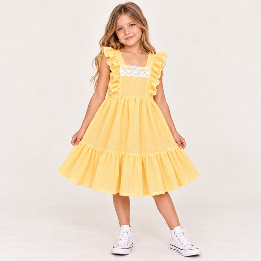 Vestido volado Amarillo