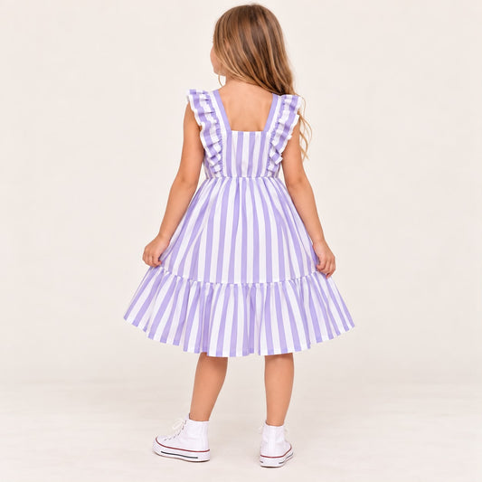 Vestido Rayas Lila