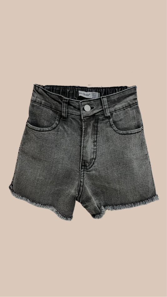 Short de Jean Negro Gastado - DonGato Kids