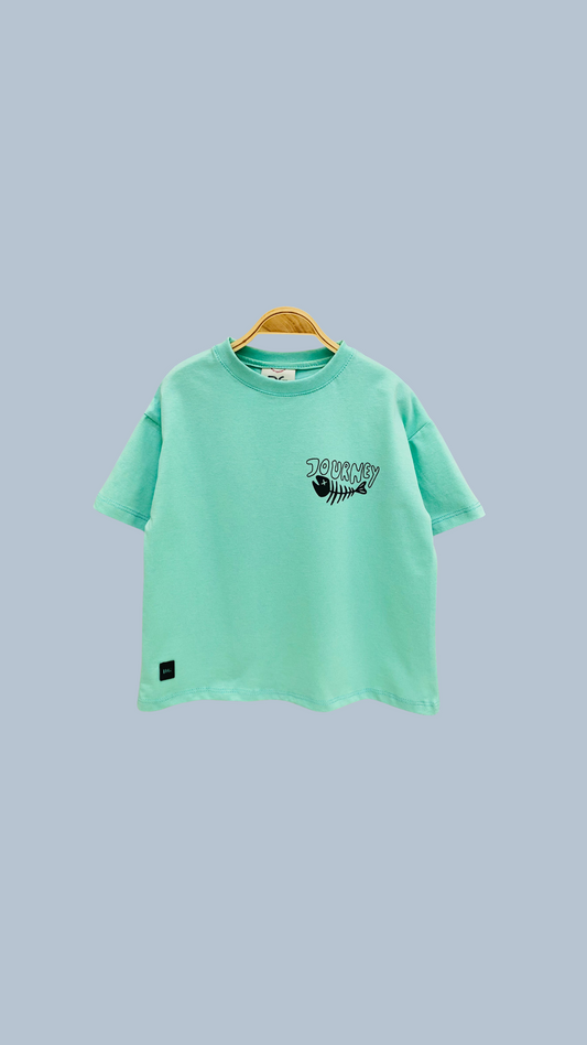 Remera Barón Journey Verde - Estampa en la Espalda | DonGato Kids