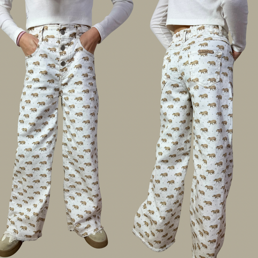 Jean wide leg capibara - Don Gato Kids