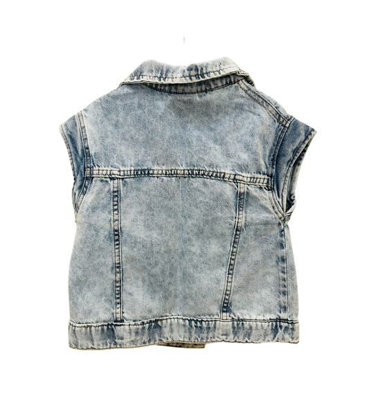 Chaleco jean con brillos - Don Gato Kids