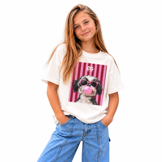 Remera Perro Fashionista Pink