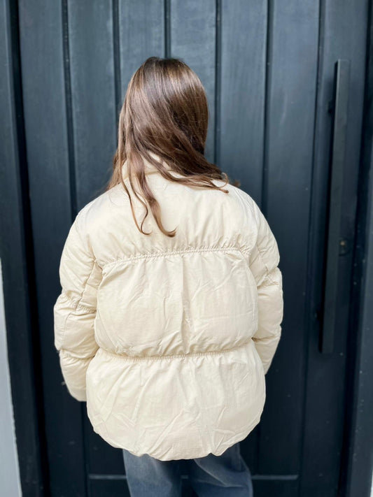 Campera Puffer beige