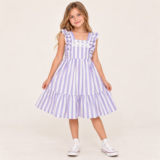 Vestido Rayas Lila