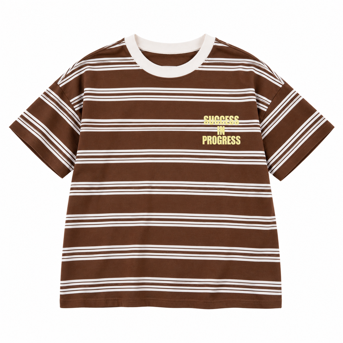 Remera Success Marrón - prenda sola, vista frontal - Don Gato Kids