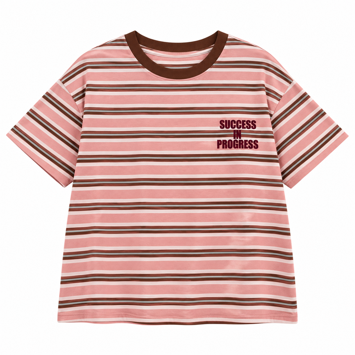 Remera Success Rosa - prenda sola, vista frontal - Don Gato Kids